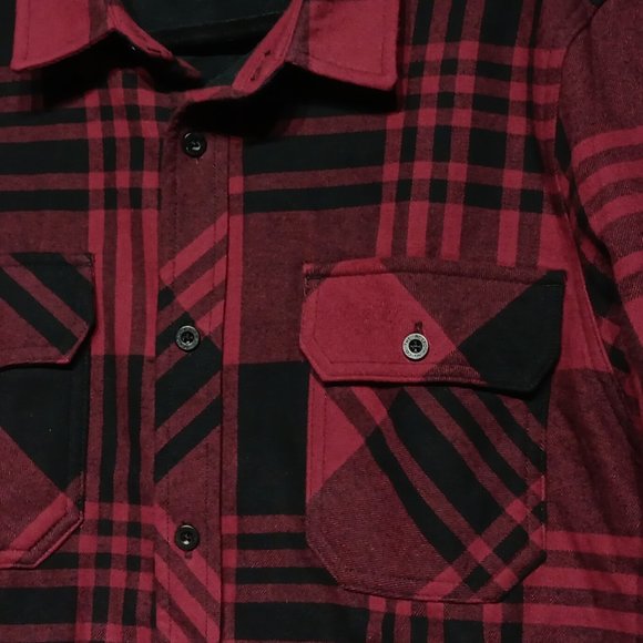Red Plaid BC Clothing Heritage Lined Shirt (Men's Size Large) - Picture 6 of 6